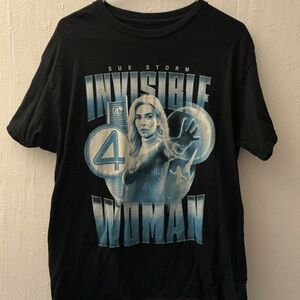Marvel Fantastic Four Invisible Woman Sue Storm Graphic Tee - Black
